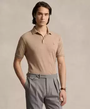 Мужская классическая поло из мягкого хлопка Polo Ralph Lauren, коричневый