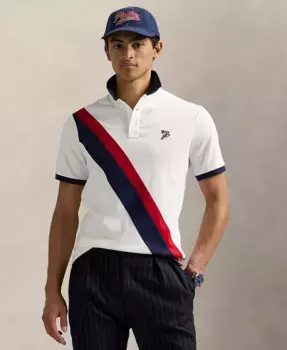Мужская классическая поло из мягкого хлопка Polo Ralph Lauren, белый