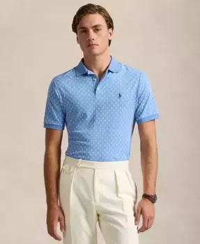 Мужская классическая поло из мягкого хлопка Polo Ralph Lauren, синий