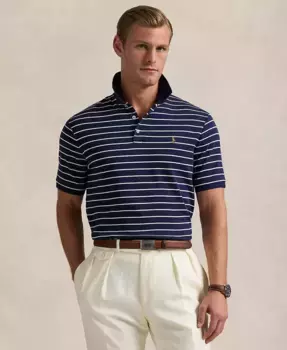 Мужская классическая поло из мягкого хлопка Polo Ralph Lauren, синий