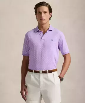 Мужская классическая поло из мягкого хлопка Polo Ralph Lauren, фиолетовый