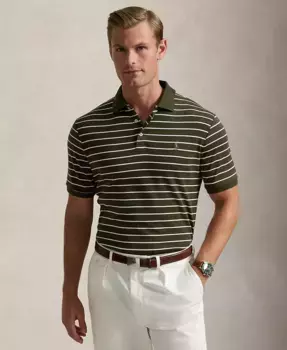 Мужская классическая поло из мягкого хлопка Polo Ralph Lauren, коричневый