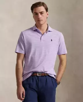 Мужская классическая поло из мягкого хлопка Polo Ralph Lauren, фиолетовый