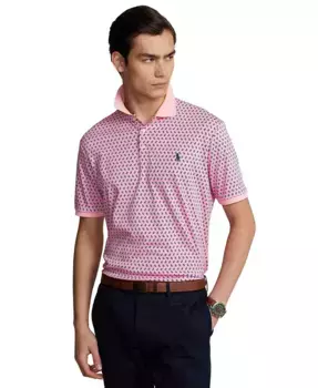 Мужская классическая поло из мягкого хлопка с принтом Polo Ralph Lauren, мультиколор