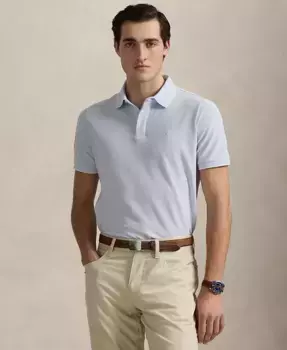 Мужская классическая поло Oxford Mesh с эластичной посадкой Polo Ralph Lauren, синий