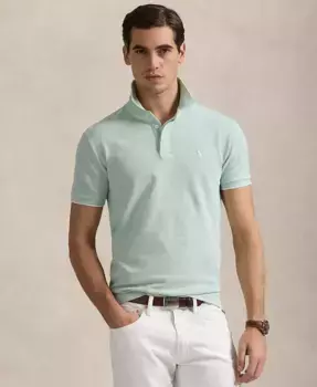 Мужская классическая поло Oxford Mesh с эластичной посадкой Polo Ralph Lauren, зеленый