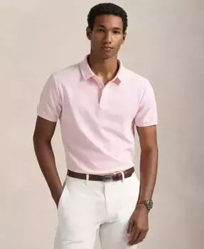 Мужская классическая поло Oxford Mesh с эластичной посадкой Polo Ralph Lauren, розовый