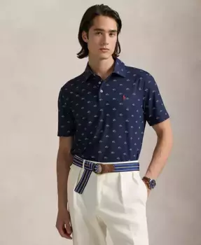 Мужская классическая поло с логотипом Performance Polo Ralph Lauren, синий