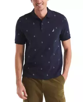 Мужская классическая поло с принтом в стиле палубы Performance Nautica, синий