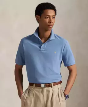 Мужская классическая поло с сетчатой тканью Polo Ralph Lauren, синий