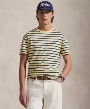 Мужская классическая полосатая футболка из хлопкового джерси Polo Ralph Lauren, желтый