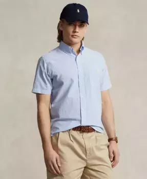 Мужская классическая полосатая рубашка из пике RL Prepster Polo Ralph Lauren, мультиколор