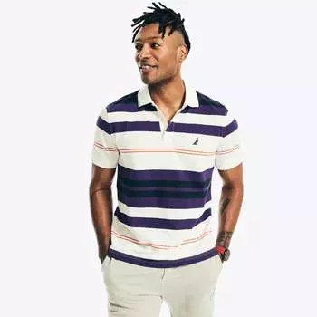 Мужская классическая полосатая рубашка-поло Nautica, цвет sail white ns