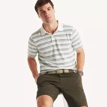 Мужская классическая полосатая рубашка-поло Nautica, цвет sail white ns