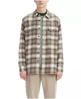 Мужская классическая рабочая фланелевая рубашка свободного кроя Levi's