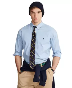 Мужская классическая растягивающаяся рубашка Oxford Polo Ralph Lauren, синий