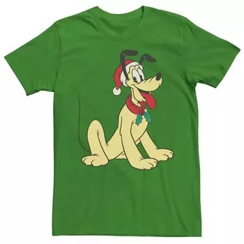 Мужская классическая рождественская футболка с портретом Disney Pluto Licensed Character