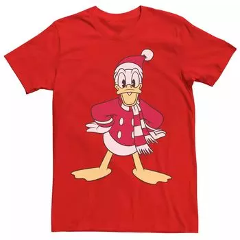 Мужская классическая рождественская футболка с портретом Disney Donald Duck Licensed Character