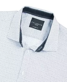 Мужская классическая рубашка без морщин стандартного кроя в горошек с принтом Calabrum