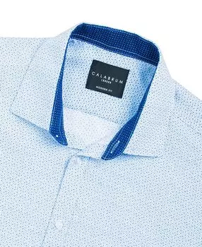 Мужская классическая рубашка без морщин стандартного кроя в горошек с принтом Calabrum