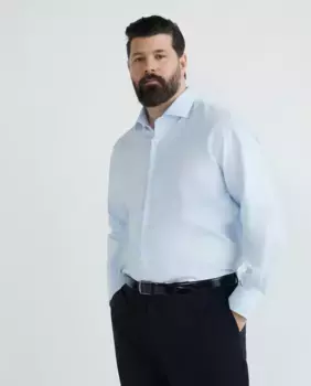 Мужская классическая рубашка больших размеров Emidio Tucci, светло-голубой