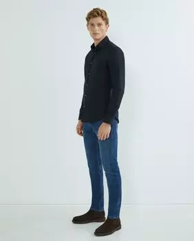 Мужская классическая рубашка черного цвета Calvin Klein, черный