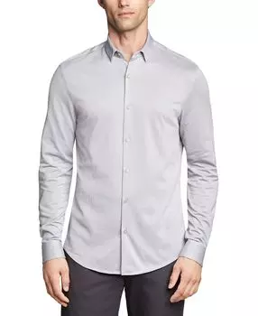 Мужская классическая рубашка extra slim fit стрейч Calvin Klein, серый