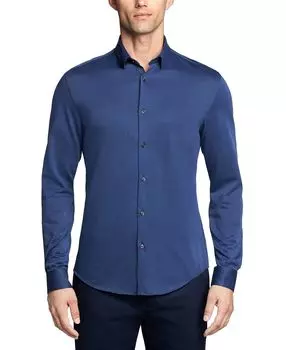 Мужская классическая рубашка extra slim fit стрейч Calvin Klein, синий