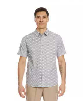 Мужская классическая рубашка Florever с коротким рукавом Quiksilver, зеленый