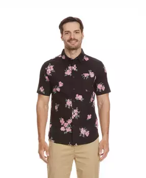 Мужская классическая рубашка Habitats Classic Woven Quiksilver, черный