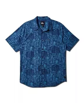Мужская классическая рубашка Island Waters с коротким рукавом Quiksilver, синий
