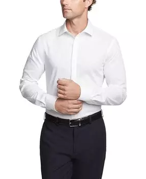 Мужская классическая рубашка из эластичного твила Flex Slim Fit без морщин Tommy Hilfiger, белый