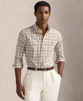 Мужская классическая рубашка из перформанс-твила Polo Ralph Lauren, белый