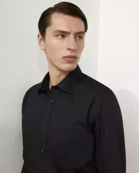 Мужская классическая рубашка из поплина с эко-отделкой Coolmax Dustin, черный