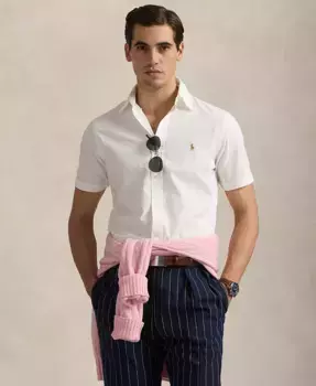 Мужская классическая рубашка из шамбре Polo Ralph Lauren, белый