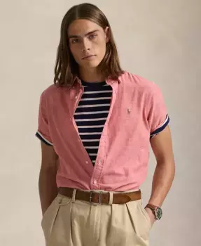 Мужская классическая рубашка из шамбре Polo Ralph Lauren, красный