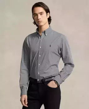 Мужская классическая рубашка из стрейч-поплина Polo Ralph Lauren, черный