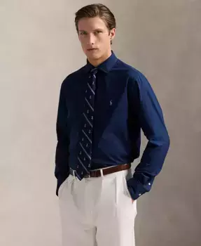 Мужская классическая рубашка из стрейч-поплина Polo Ralph Lauren, синий