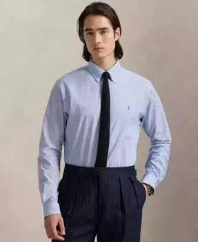 Мужская классическая рубашка из стрейч-поплина Polo Ralph Lauren, синий