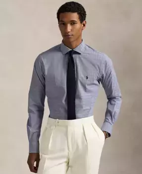 Мужская классическая рубашка из стрейч-поплина в клетку Polo Ralph Lauren, мультиколор
