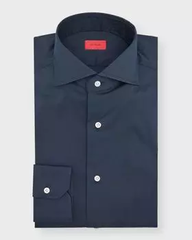 Мужская классическая рубашка из сукна Isaia, цвет Navy