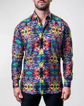 Мужская классическая рубашка «Калейдоскоп Фибоначчи» Maceoo, цвет Multi