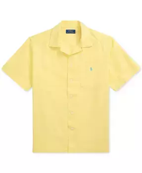 Мужская классическая рубашка-кемпер из льна и хлопка Polo Ralph Lauren, золотой