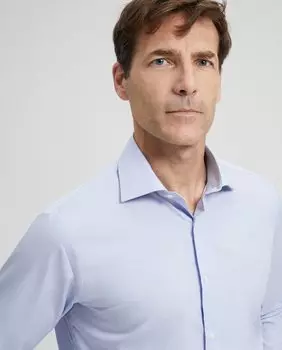 Мужская классическая рубашка классического кроя без утюга Emidio Tucci, синий