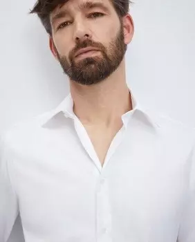 Мужская классическая рубашка классического кроя без утюга Emidio Tucci, белый