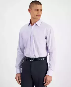 Мужская классическая рубашка Modern-Fit Hugo Boss, фиолетовый