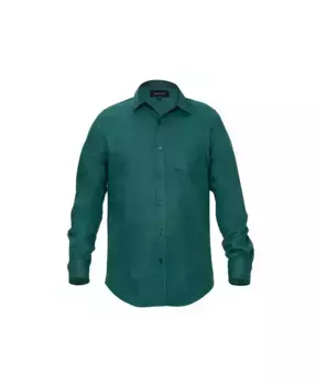Мужская классическая рубашка на пуговицах из фланели Braveman, зеленый