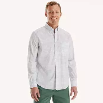 Мужская классическая рубашка Nautica из непромокаемой клетчатой ткани, цвет bright white
