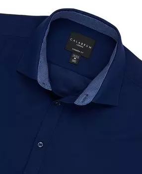 Мужская классическая рубашка обычного кроя, однотонная, без морщин Calabrum