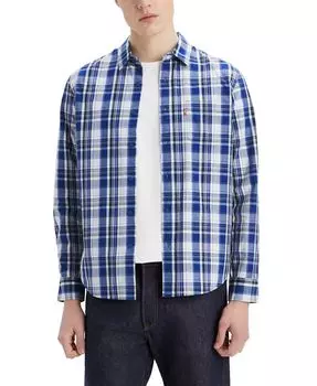 Мужская классическая рубашка обычного кроя с длинным рукавом с 1 карманом Levi's, мультиколор